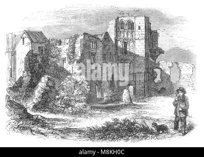 Berger et berger près de Castle Acre Prieuré dans le village de Castle Acre, Norfolk, Angleterre. Dédiée à St Mary, Saint Pierre et Saint Paul, c'est pensé pour avoir été fondée en 1089. Comme d'autres maisons clunisien, il a été soumis à l'autorité de l'abbé de Cluny ; pour des raisons pratiques, toutefois, le Prieur de Lewes était habituellement chargé d'agir pour l'abbé lorsque des problèmes se posent. Cependant, cela a causé des difficultés lorsque les rois d'Angleterre sont en conflit avec la France, donc au 14e siècle l'anglais Cluniacs réglé cette difficulté par l'achat d'une reconnaissance juridique du roi comme 'na Banque D'Images