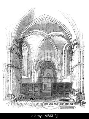 L'église romane de Sainte Marie la Vierge, d'Iffley est une commune française dans le village d'Iffley, Oxfordshire, Angleterre, aujourd'hui absorbée comme une banlieue de la ville d'Oxford. L'église romane a été construite par le c.1160 St Remy famille, probablement financé avec des fonds de l'de Clintons de Kenilworth. Le bâtiment n'a pas été beaucoup changé au cours des siècles, conservant son round-fenêtres et portes cintrées Banque D'Images