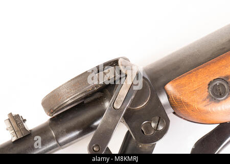 Un pistolet allemand Modèle Junior 5 Haenel carabine à répétition montrant le levier qui fait tourner le tambour magazine. England UK GO Banque D'Images