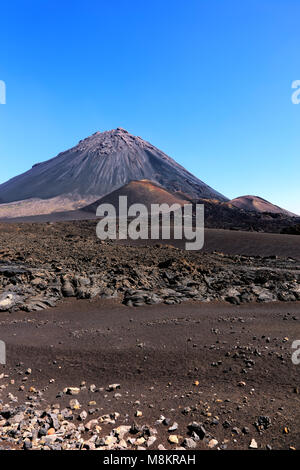 Volcan Pico do Fogo, Chã das Caldeiras, île de Fogo, île de Feu, Cap Vert, Cabo Verde, l'Afrique. Banque D'Images