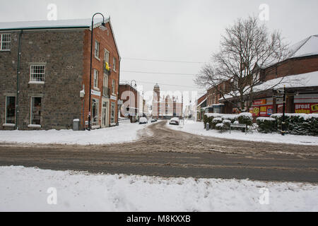 Bête de l'Est, Newtown Mid-Wales Ghost Town 18/3/18 Crédit : Paul Williams/Alamy Live News Banque D'Images