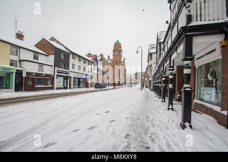 Bête de l'Est, Newtown Mid-Wales Ghost Town 18/3/18 Crédit : Paul Williams/Alamy Live News Banque D'Images