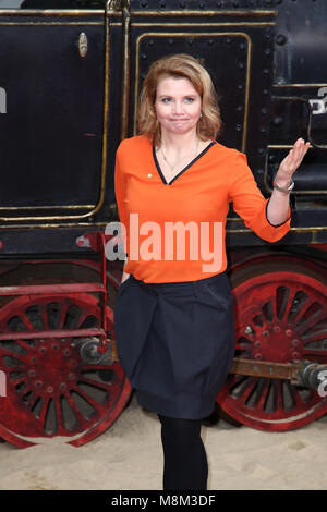 Berlin, Allemagne, le 18 Mar 2018, Annette Fier assister à une première mondiale 'Jim Knopf und Lukas der Lokomotivfuehrer', Sony Centre Cinestar Crédit : Holger beaucoup/Alamy Live News Banque D'Images