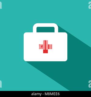 Trousse de premiers soins medical icon vector Illustration de Vecteur