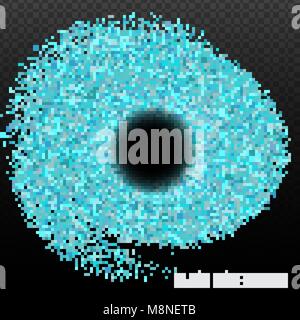 Trou noir. Cosmos trou noir dans l'espace. Stars et matériel tombe dans un trou noir. Illustration de Vecteur