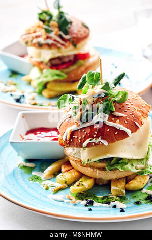 Les Galettes de pommes de terre frites Banque D'Images