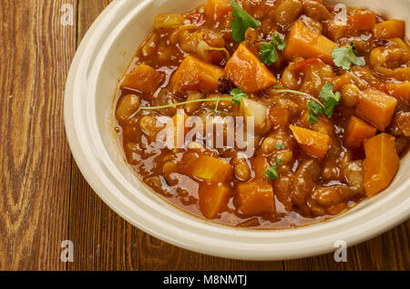 Arroz con Habichuelas - haricots style portoricain, Close up Banque D'Images