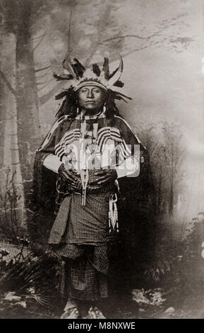 USA 1890 - Native American - imprimer titré 'John' Indiens Commanches Banque D'Images