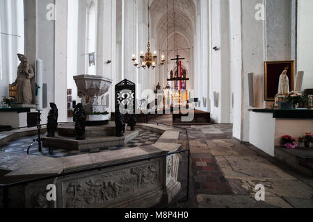 La Pologne, Gdansk, l'église Sainte Marie de l'intérieur - Basilique de l'Assomption de la Sainte Vierge Marie (Bazylika Mariacka) Banque D'Images