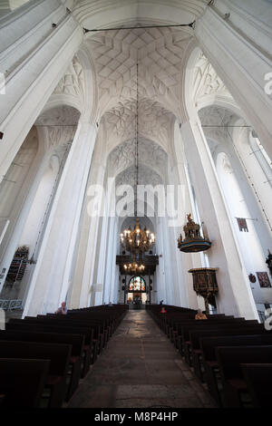 La Pologne, Gdansk, l'église Sainte Marie - Basilique de l'Assomption de la Sainte Vierge Marie (Bazylika Mariacka) NEF Banque D'Images