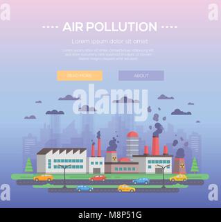 La pollution de l'air - une télévision moderne style design vector illustration Illustration de Vecteur