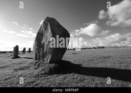 The Hurlers Stone Circle St.Cleer Bodmin Moor Lundi 7 Novembre 2016 Banque D'Images