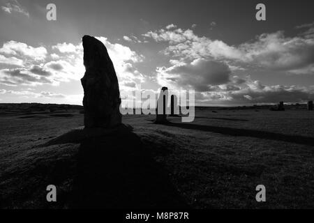 The Hurlers Stone Circle St.Cleer Bodmin Moor Lundi 7 Novembre 2016 Banque D'Images