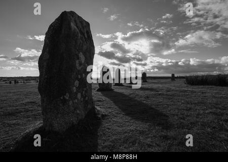 The Hurlers Stone Circle St.Cleer Bodmin Moor Lundi 7 Novembre 2016 Banque D'Images