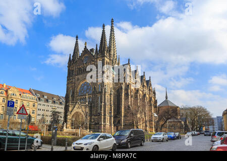 LEIPZIG, ALLEMAGNE - vers Mars, 2018 : La ville de Leipzig Peterskirche en Allemagne Banque D'Images