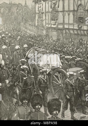 Funérailles de la reine Victoria, le 2 février 1901. La dernière étape, Windsor, Berkshire, Angleterre Banque D'Images