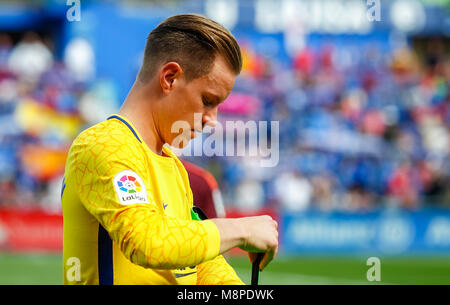 Madrid, Espagne. 16 Septembre, 2017. Match de football LaLiga, Getafe CF vs FC Barcelone au Coliseum Alfonso Perez Stadium. © ABEL F. ROS/ Alamy Stock Banque D'Images