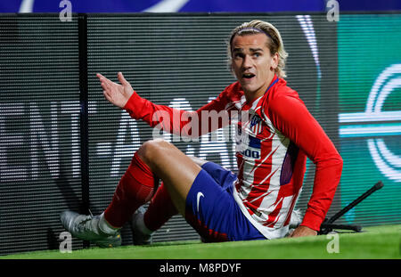 Madrid, Espagne. 16 Septembre, 2017. LaLiga, match de football Atletico Madrid vs Malaga CF au stade Metropolitano de Wanda. © ABEL F. ROS/ Alamy Stock Banque D'Images