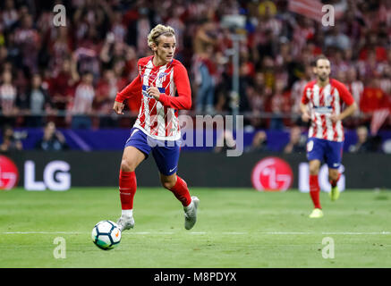 Madrid, Espagne. 16 Septembre, 2017. LaLiga, match de football Atletico Madrid vs Malaga CF au stade Metropolitano de Wanda. © ABEL F. ROS/ Alamy Stock Banque D'Images