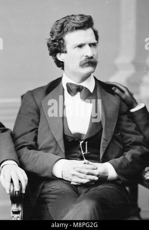 Mark Twain, Samuel L. Clemens, Destouches (1835 - 1910), écrivain américain Banque D'Images