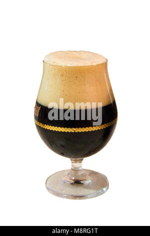 Verre à bière brune Banque D'Images