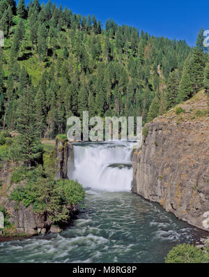 Abaisser mesa falls sur Henry's Fork près de Ashton, Idaho Banque D'Images