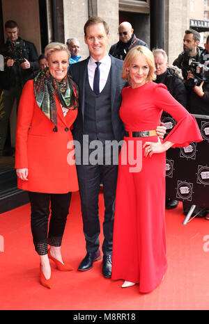 La photo doit être crédité ©Presse Alpha 080010 13/03/2018 Stephanie McGovern, Dan Walker et Louise Minchin Tric Awards 2018 Le du Grosvenor House Hotel London Banque D'Images