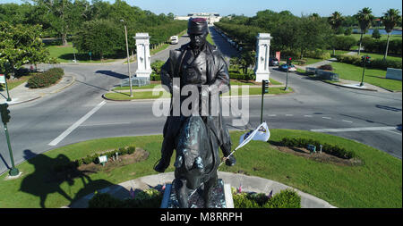 La statue équestre du général confédéré PGT Beauregard à la Nouvelle Orléans, Louisiane La statue a été supprimé en 2017. Banque D'Images