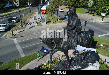 La statue équestre du général confédéré PGT Beauregard à la Nouvelle Orléans, Louisiane La statue a été supprimé en 2017. Banque D'Images