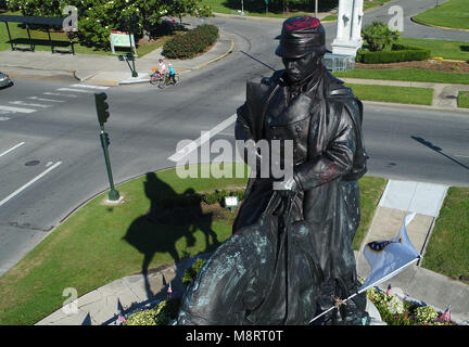 La statue équestre du général confédéré PGT Beauregard à la Nouvelle Orléans, Louisiane La statue a été supprimé en 2017. Banque D'Images