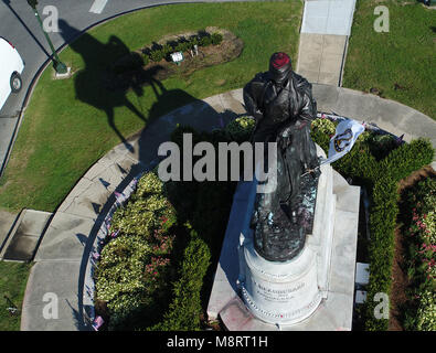 La statue équestre du général confédéré PGT Beauregard à la Nouvelle Orléans, Louisiane La statue a été supprimé en 2017. Banque D'Images