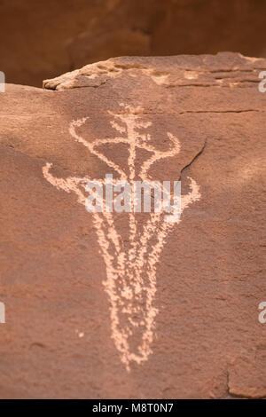 L'art rupestre du SEI dans petrogylphs Arches National Park, Utah. Banque D'Images