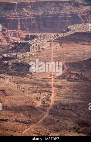 La jante blanc Road est une route de l'arrière-pays de 100 milles à travers Canyonlands National Park dans l'Utah. Banque D'Images