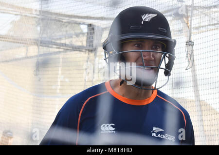 Auckland, Nouvelle-Zélande. Mar 20, 2018. Ross Taylor de Blackcaps, à une session de formation à l'Eden Park à Auckland le 20 mars 2018. Un test match contre l'Angleterre est prévu le 22 mars. Credit : Shirley Kwok/Pacific Press/Alamy Live News Banque D'Images