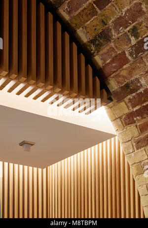 Détail de l'intérieur. La rivière Building, Londres, Royaume-Uni. Architecte : Stiff  + Damien Vorreux architectes, 2017. Banque D'Images
