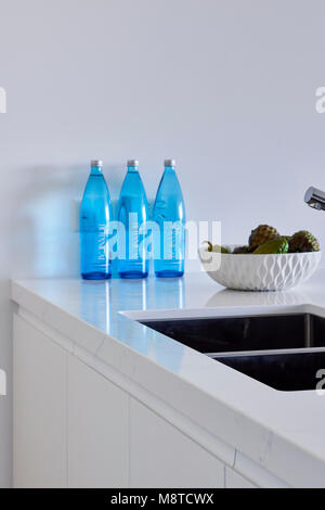 Détail de cuisine. Lotus Apartments, Sydney, Australie. Architecte : Nettleton tribu, 2017. Banque D'Images