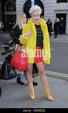 London Fashion Week Automne/Hiver 2018 - Vêtements Scouts à Freemasons' Hall - Arrivées avec : Citron Où : London, Royaume-Uni Quand : 16 Feb 2018 Credit : WENN.com Banque D'Images