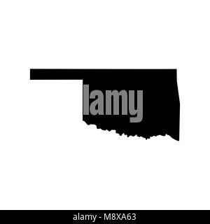 Plan de l'état américain de l'Oklahoma Illustration de Vecteur