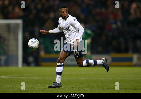 Preston North End's Darnell Fisher Banque D'Images