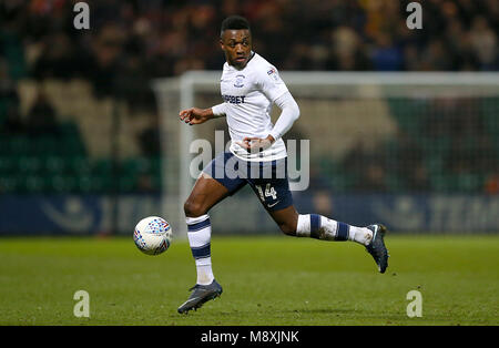 Preston North End's Darnell Fisher Banque D'Images