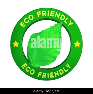 Eco Friendly Étiquette Badge Isolated Banque D'Images