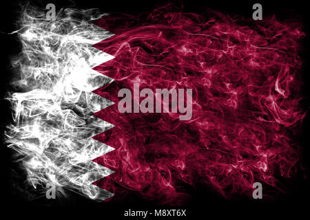 Qatar drapeau de fumée Banque D'Images