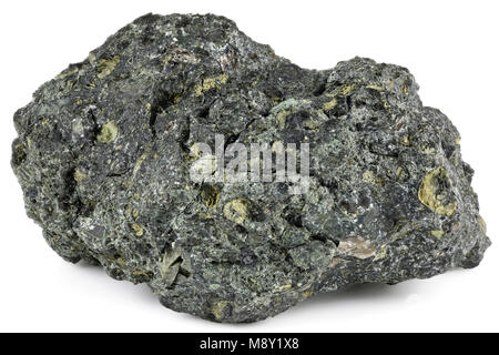 Roulement diamants Kimberlite bruts naturels de l'Afrique du Sud, isolé sur fond blanc Banque D'Images