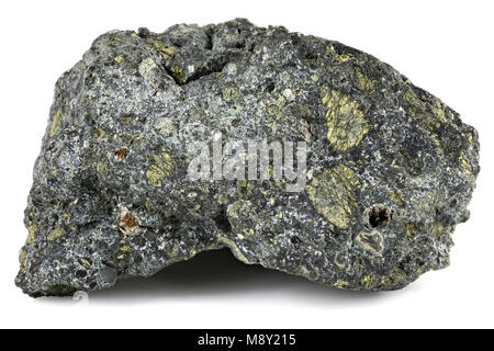 Roulement diamants Kimberlite bruts naturels de l'Afrique du Sud, isolé sur fond blanc Banque D'Images