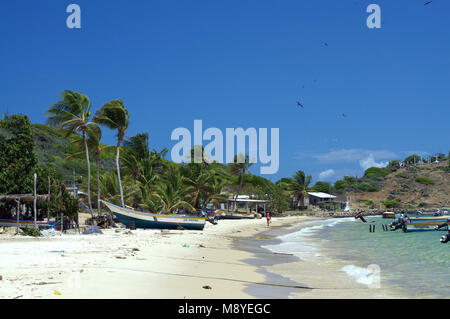 Belles îles des Caraïbes, l'archipel Los Testigos, Mar Caribe, Venezuela Banque D'Images