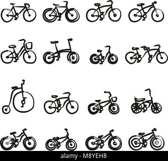 Location Icônes Freehand Illustration de Vecteur