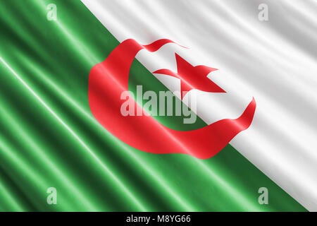 Drapeau algérien historique, rendu 3D Banque D'Images