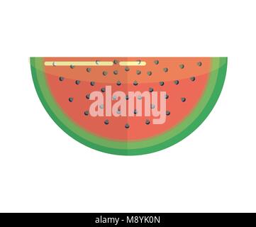 Morceau de melon mûr Illustration de Vecteur
