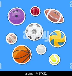 Jeu de boules jeu divers Illustration de Vecteur