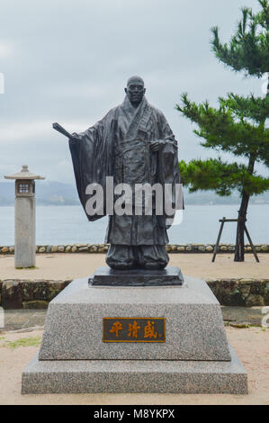 Taira no Kiyomori statue au Japon Miyajima Banque D'Images